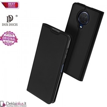 Dux Ducis dirbtinės odos atverčiamas dėklas - juodas (telefonui Nokia G10/G20/6.3)